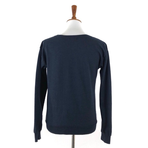 Truly Madly Deeply Navy Blue Skull Print Sweater, Medium - Picture 3 of 7